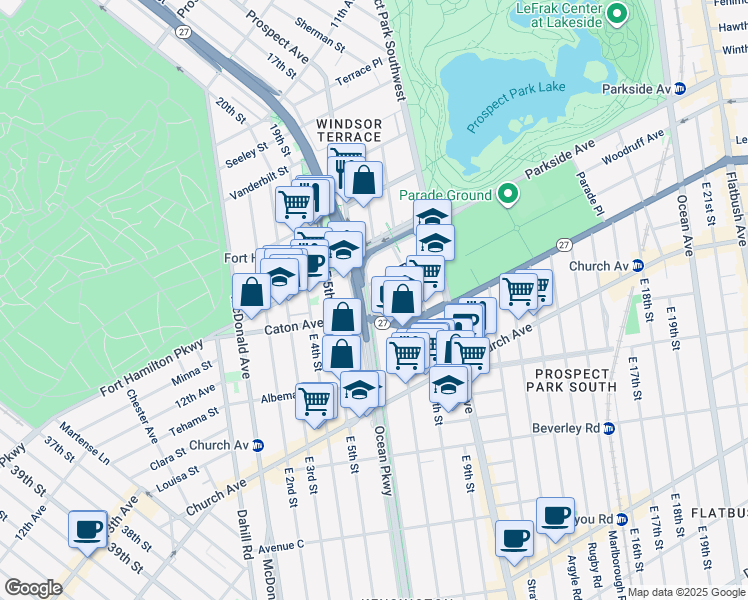 map of restaurants, bars, coffee shops, grocery stores, and more near in Brooklyn