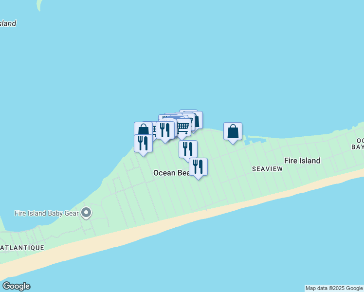 map of restaurants, bars, coffee shops, grocery stores, and more near 486 Bayberry Walk in Ocean Beach