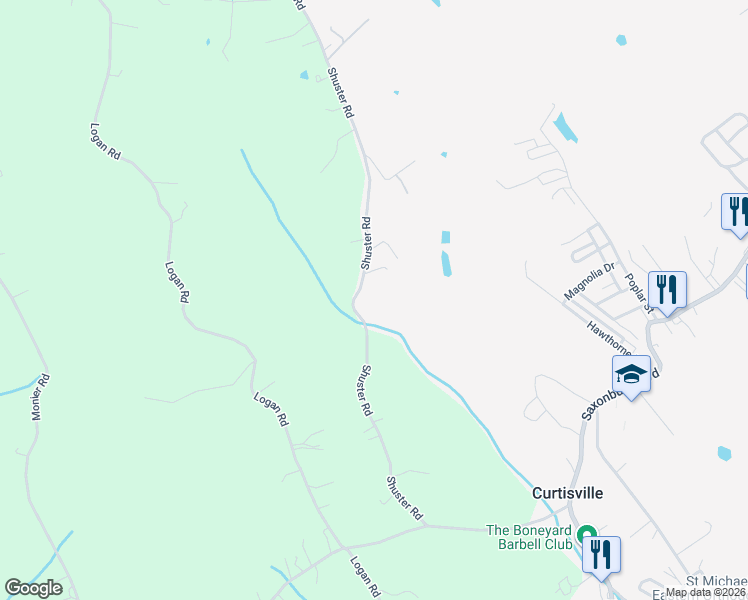 map of restaurants, bars, coffee shops, grocery stores, and more near 156 Shuster Road in Gibsonia