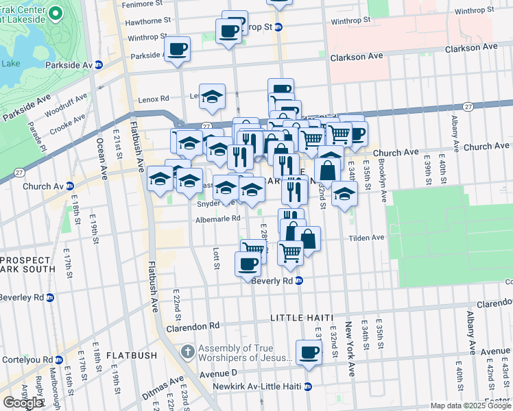 map of restaurants, bars, coffee shops, grocery stores, and more near in Brooklyn