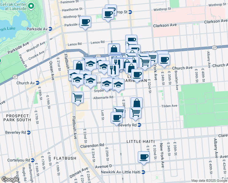 map of restaurants, bars, coffee shops, grocery stores, and more near in Brooklyn