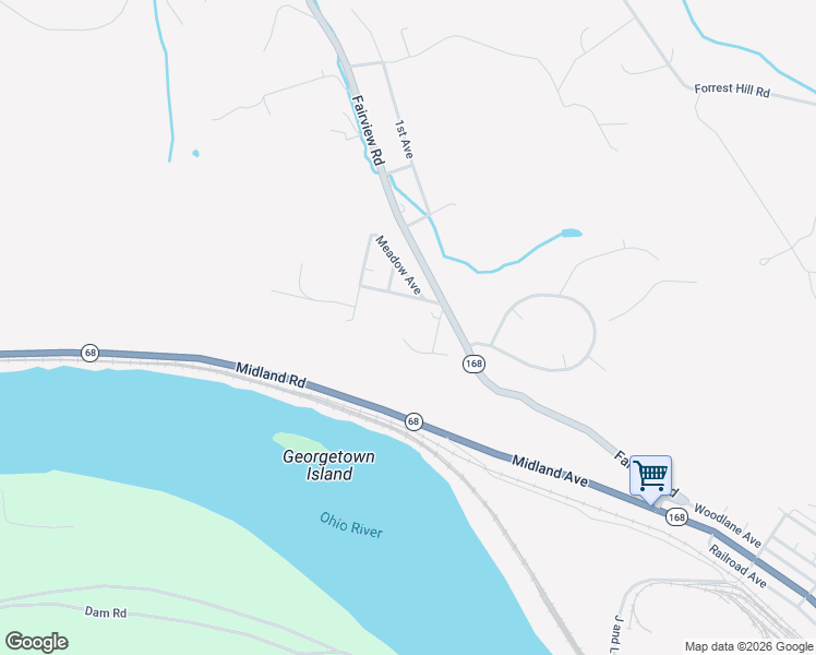 map of restaurants, bars, coffee shops, grocery stores, and more near 108 Undercliff Road in Midland