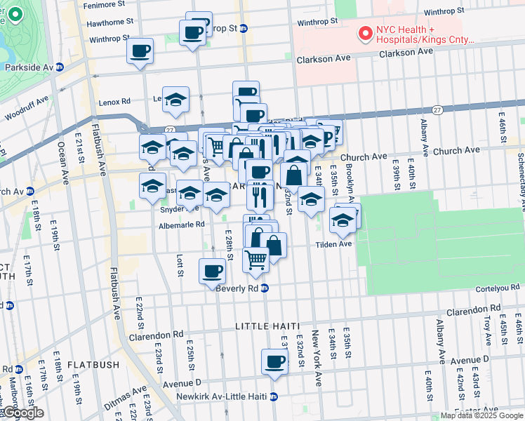 map of restaurants, bars, coffee shops, grocery stores, and more near in Brooklyn