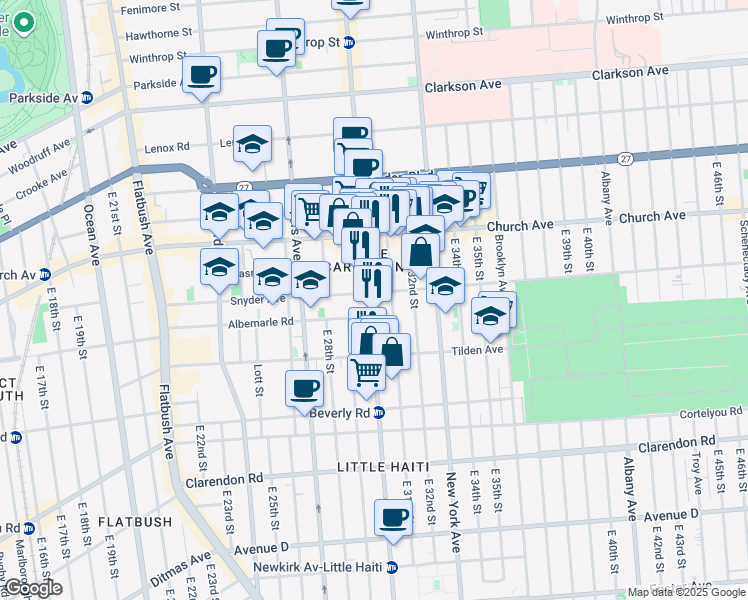 map of restaurants, bars, coffee shops, grocery stores, and more near in Brooklyn