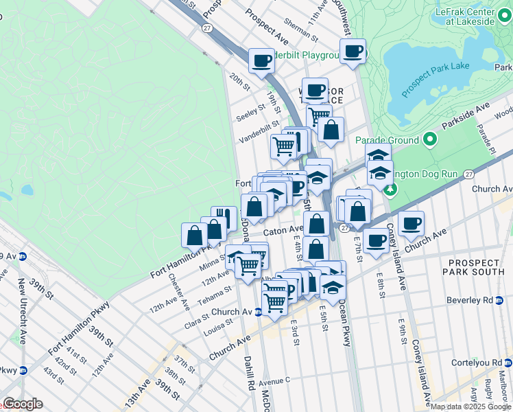 map of restaurants, bars, coffee shops, grocery stores, and more near in Brooklyn