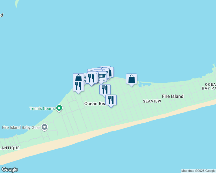 map of restaurants, bars, coffee shops, grocery stores, and more near 917 Evergreen Walk in Ocean Beach