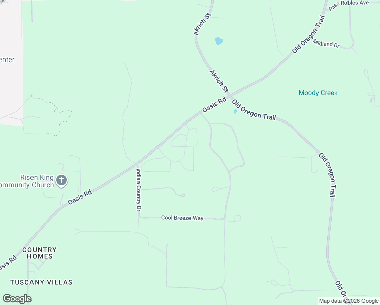 map of restaurants, bars, coffee shops, grocery stores, and more near 6650 Oasis Road in Redding