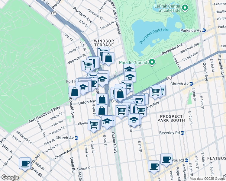 map of restaurants, bars, coffee shops, grocery stores, and more near in Brooklyn