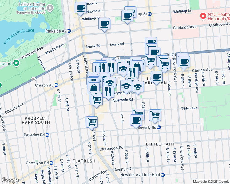 map of restaurants, bars, coffee shops, grocery stores, and more near in Brooklyn