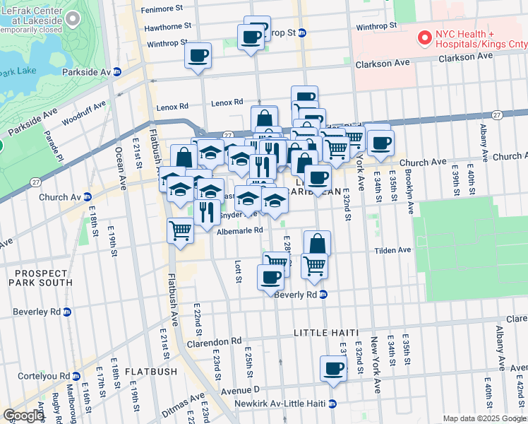 map of restaurants, bars, coffee shops, grocery stores, and more near in Brooklyn
