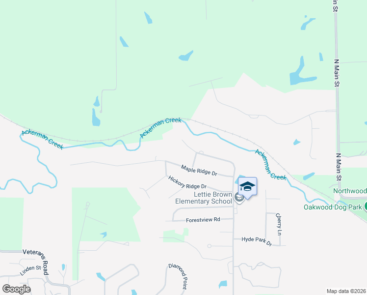 map of restaurants, bars, coffee shops, grocery stores, and more near 58 Oak Ridge Point in Morton