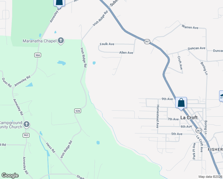map of restaurants, bars, coffee shops, grocery stores, and more near 2492 Irish Ridge Road in East Liverpool
