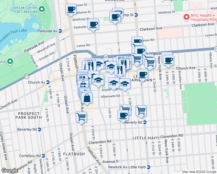map of restaurants, bars, coffee shops, grocery stores, and more near in Brooklyn