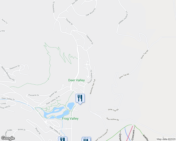 map of restaurants, bars, coffee shops, grocery stores, and more near 2442 Deer Lake Drive in Park City