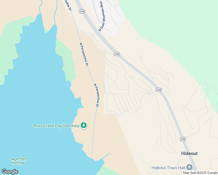 map of restaurants, bars, coffee shops, grocery stores, and more near 383 East Kayak Drive in Hideout