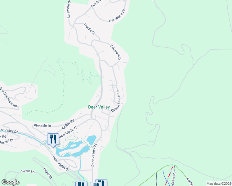 map of restaurants, bars, coffee shops, grocery stores, and more near 2442 Deer Lake Drive in Park City