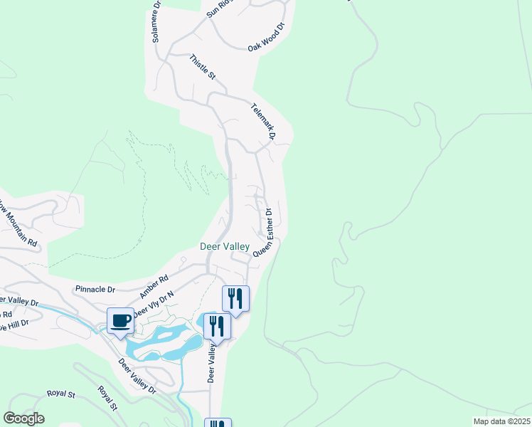 map of restaurants, bars, coffee shops, grocery stores, and more near 2305 Queen Esther Drive in Park City