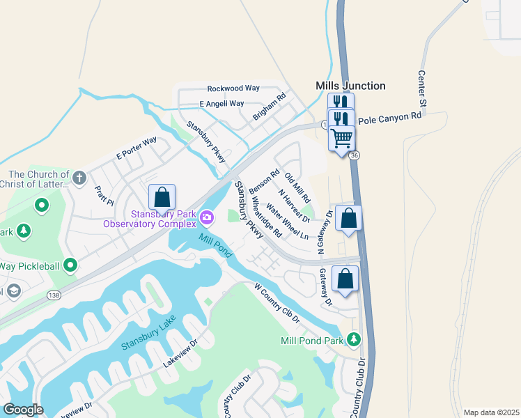 map of restaurants, bars, coffee shops, grocery stores, and more near 450 Wheatridge Road in Tooele