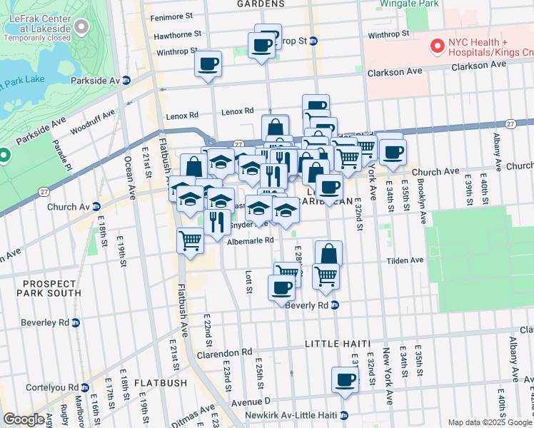 map of restaurants, bars, coffee shops, grocery stores, and more near in Brooklyn