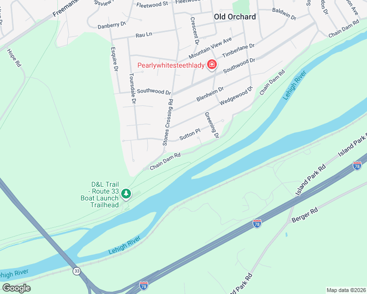 map of restaurants, bars, coffee shops, grocery stores, and more near 3727 Chain Dam Road in Easton