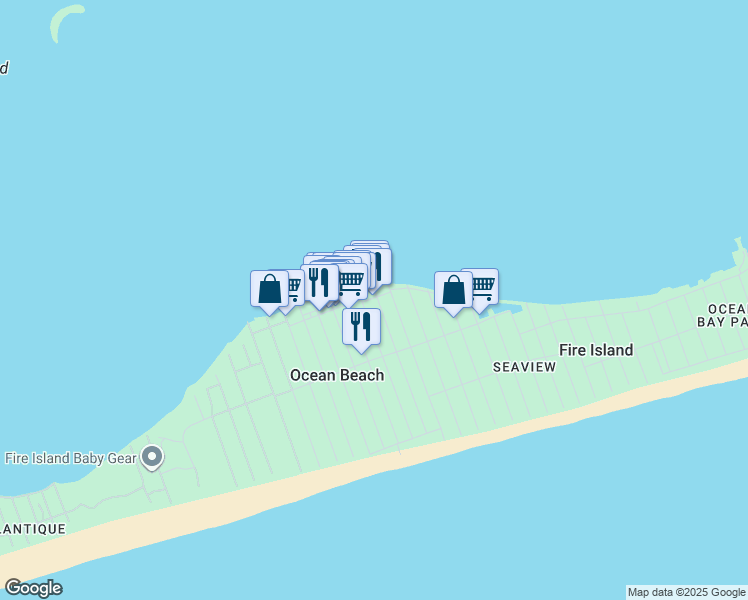 map of restaurants, bars, coffee shops, grocery stores, and more near 917 Evergreen Walk in Ocean Beach