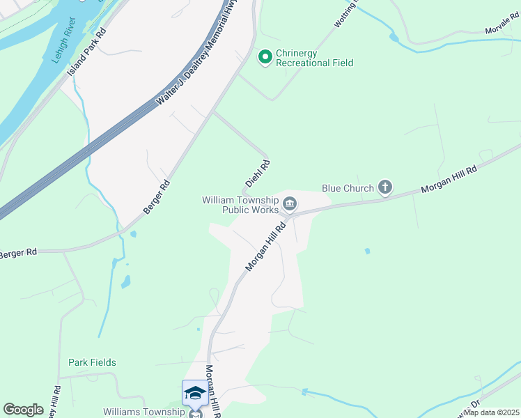 map of restaurants, bars, coffee shops, grocery stores, and more near 170 Diehl Road in Northampton County