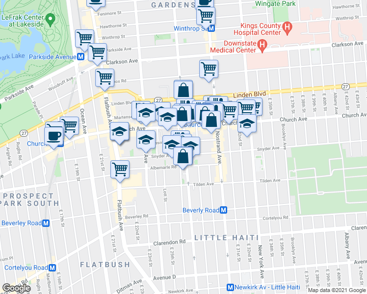map of restaurants, bars, coffee shops, grocery stores, and more near in Brooklyn