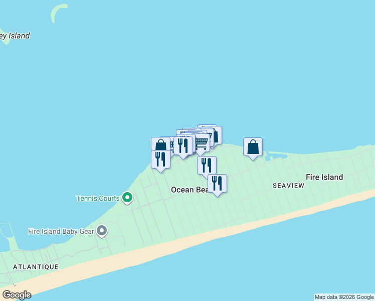 map of restaurants, bars, coffee shops, grocery stores, and more near 3 Dehnhoff Walk in Ocean Beach