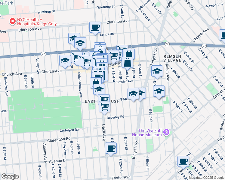 map of restaurants, bars, coffee shops, grocery stores, and more near in Brooklyn