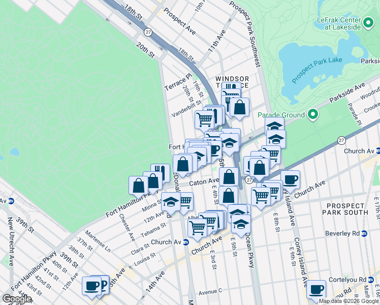 map of restaurants, bars, coffee shops, grocery stores, and more near 93 East 3rd Street in Brooklyn