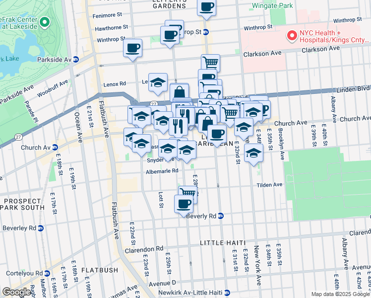map of restaurants, bars, coffee shops, grocery stores, and more near 6 Lloyd Street in Brooklyn
