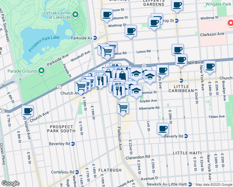 map of restaurants, bars, coffee shops, grocery stores, and more near in Brooklyn