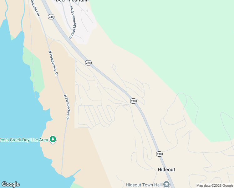 map of restaurants, bars, coffee shops, grocery stores, and more near 500 East Highway 248 in Hideout
