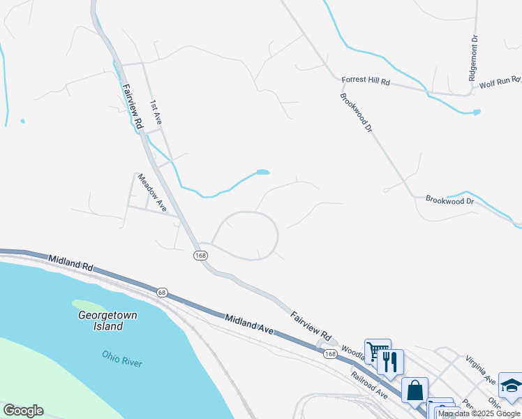 map of restaurants, bars, coffee shops, grocery stores, and more near 2 Midcrest Homes in Midland