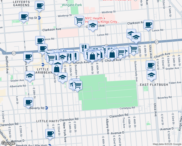 map of restaurants, bars, coffee shops, grocery stores, and more near in Brooklyn