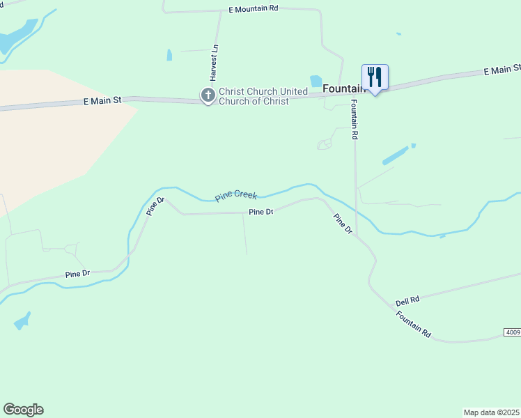 map of restaurants, bars, coffee shops, grocery stores, and more near 417 Pine Drive in Hegins