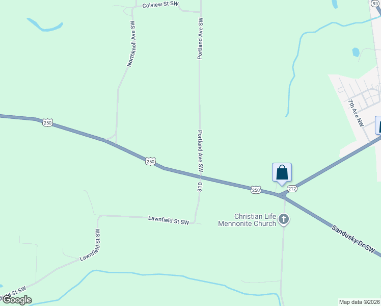 map of restaurants, bars, coffee shops, grocery stores, and more near 11345 Portland Avenue in Beach City