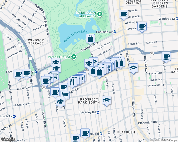 map of restaurants, bars, coffee shops, grocery stores, and more near in Brooklyn