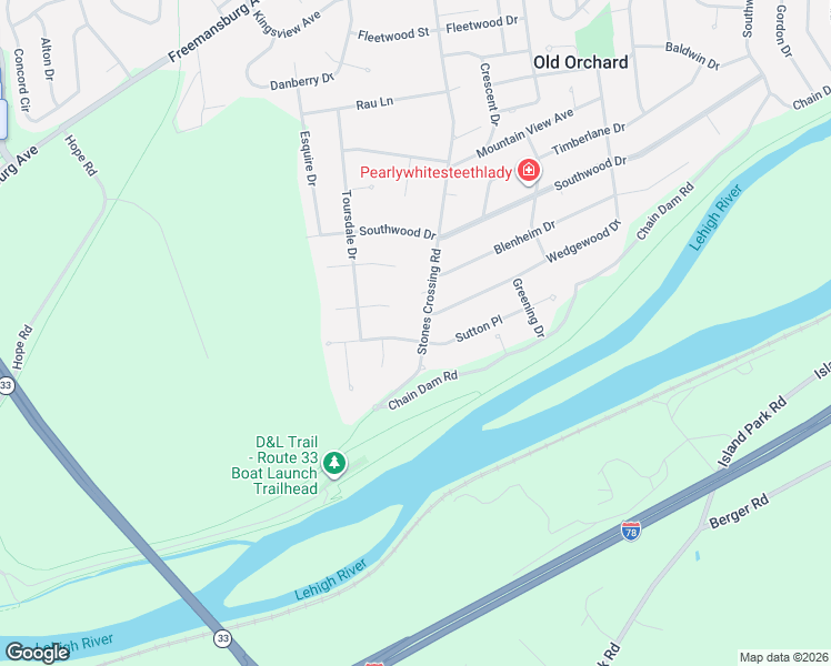map of restaurants, bars, coffee shops, grocery stores, and more near 1740 Stones Crossing Road in Easton