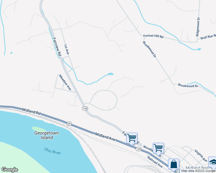 map of restaurants, bars, coffee shops, grocery stores, and more near 2 Midcrest Homes in Midland