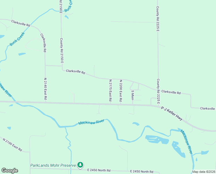 map of restaurants, bars, coffee shops, grocery stores, and more near 25164 North 2175 East Road in Lexington