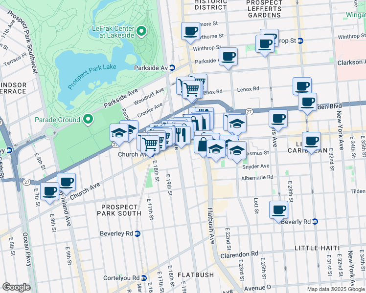 map of restaurants, bars, coffee shops, grocery stores, and more near in Brooklyn