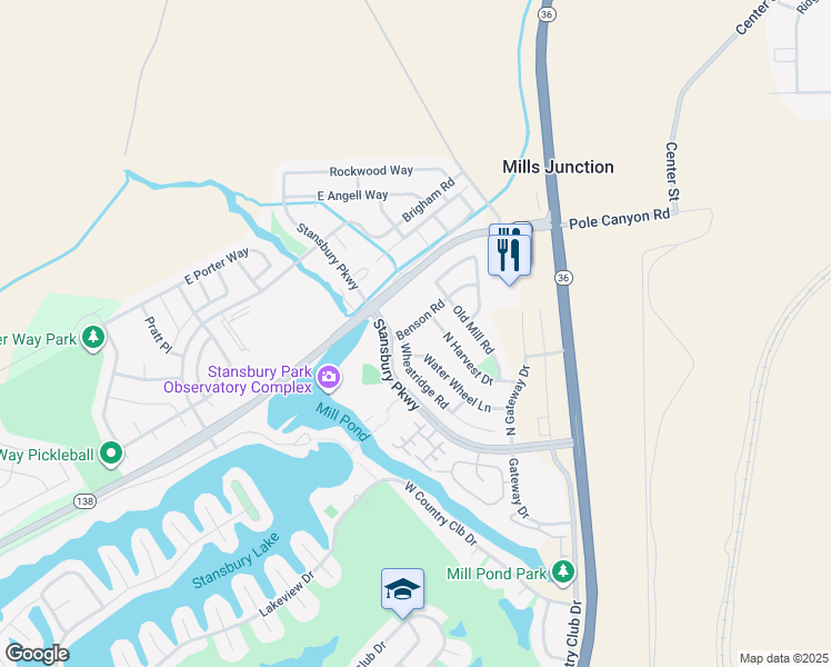 map of restaurants, bars, coffee shops, grocery stores, and more near 420 Benson Road in Tooele