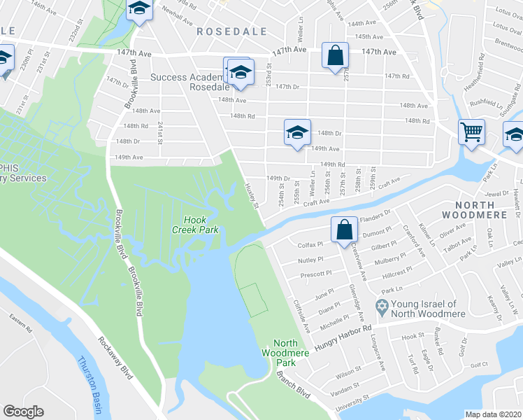 map of restaurants, bars, coffee shops, grocery stores, and more near in Queens