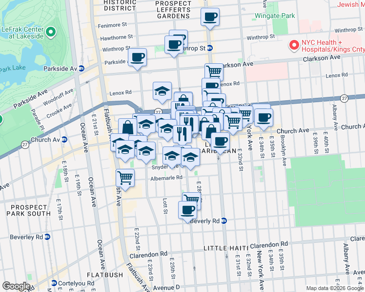 map of restaurants, bars, coffee shops, grocery stores, and more near in Brooklyn
