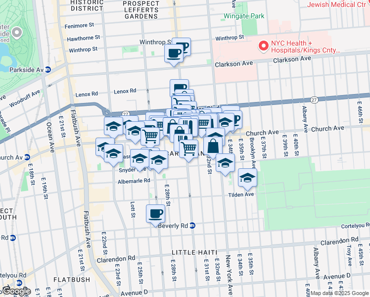 map of restaurants, bars, coffee shops, grocery stores, and more near in Brooklyn