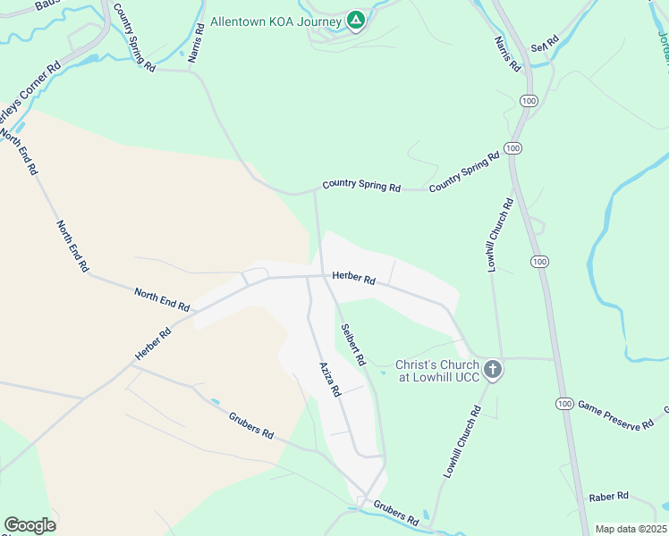 map of restaurants, bars, coffee shops, grocery stores, and more near 7153 Herber Road in New Tripoli