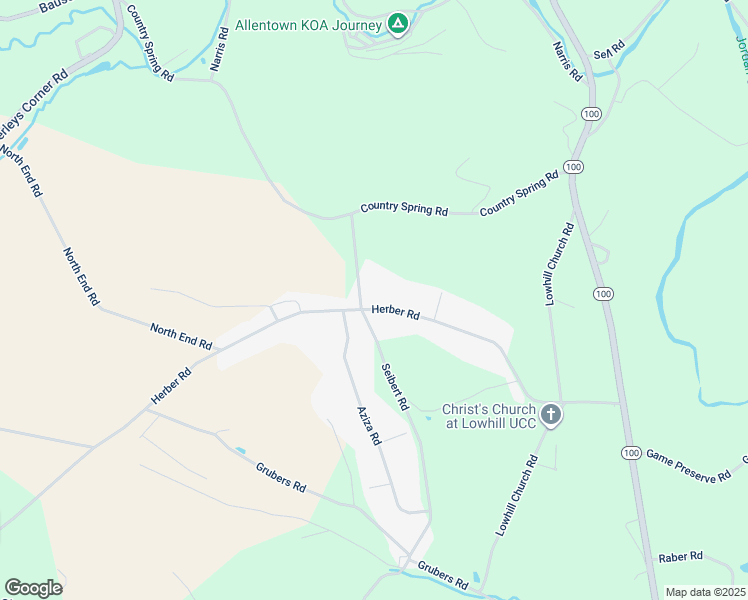 map of restaurants, bars, coffee shops, grocery stores, and more near 7153 Herber Road in New Tripoli