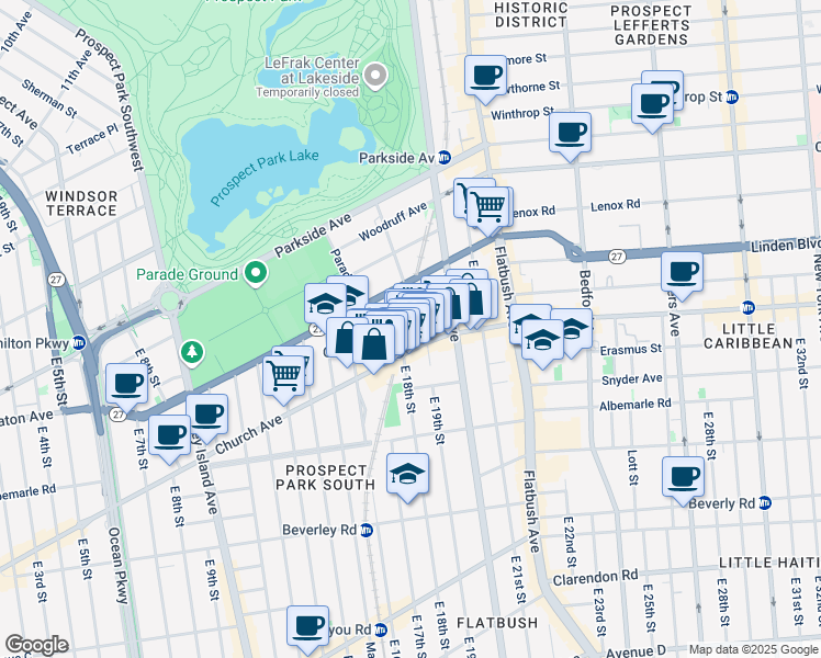 map of restaurants, bars, coffee shops, grocery stores, and more near in Brooklyn