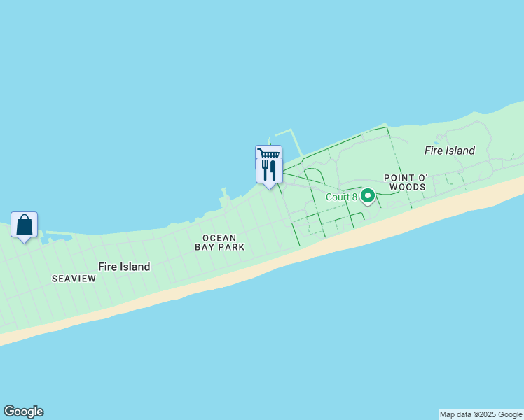 map of restaurants, bars, coffee shops, grocery stores, and more near 16 Seneca Walk in Ocean Beach